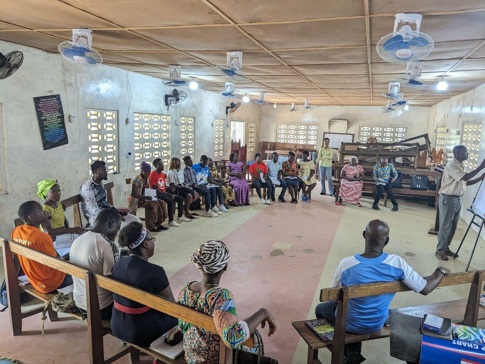 A savings group meeting in Paynesville, Liberia