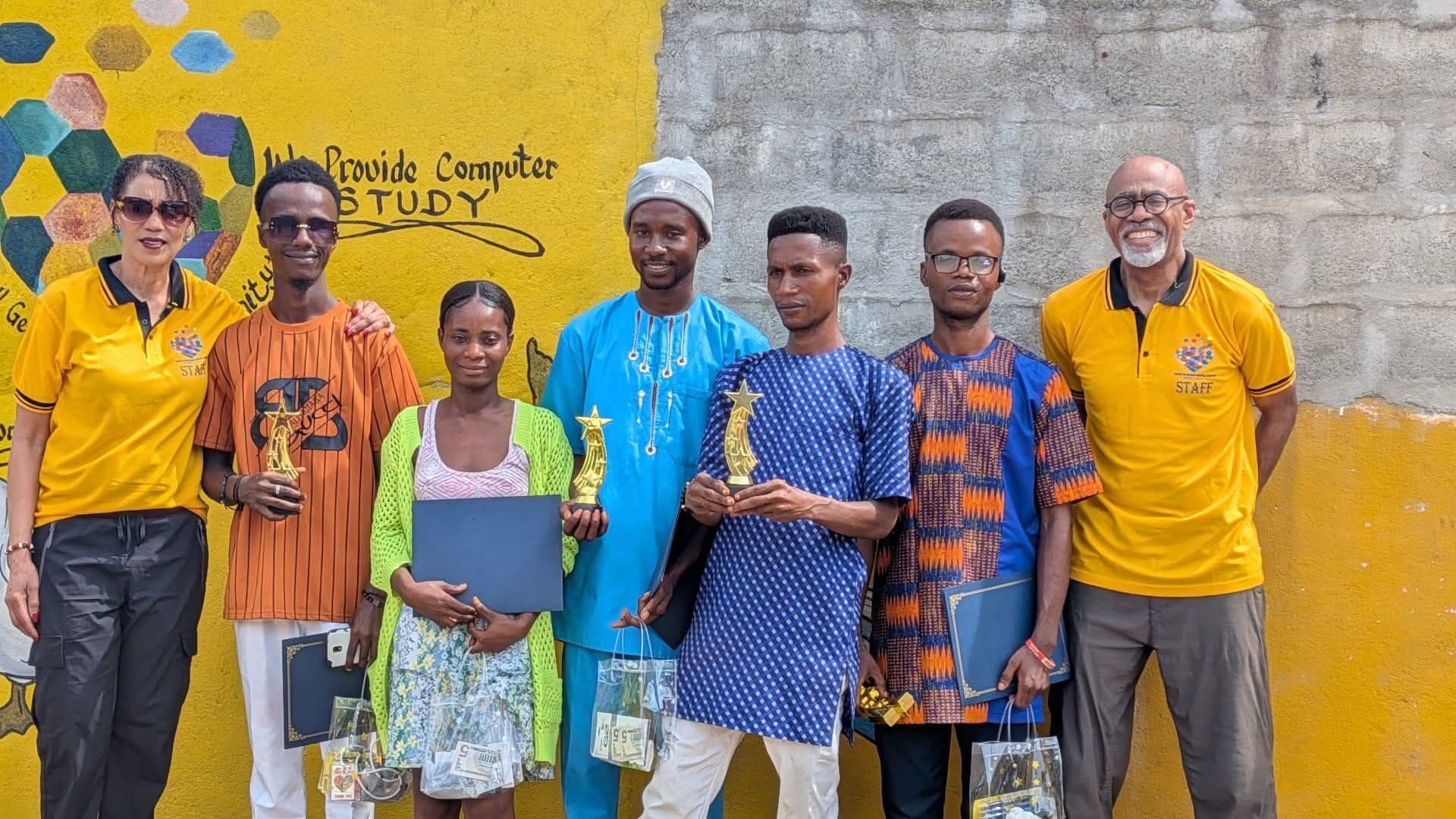 Students and leaders from the Heart In Heaven community in Liberia