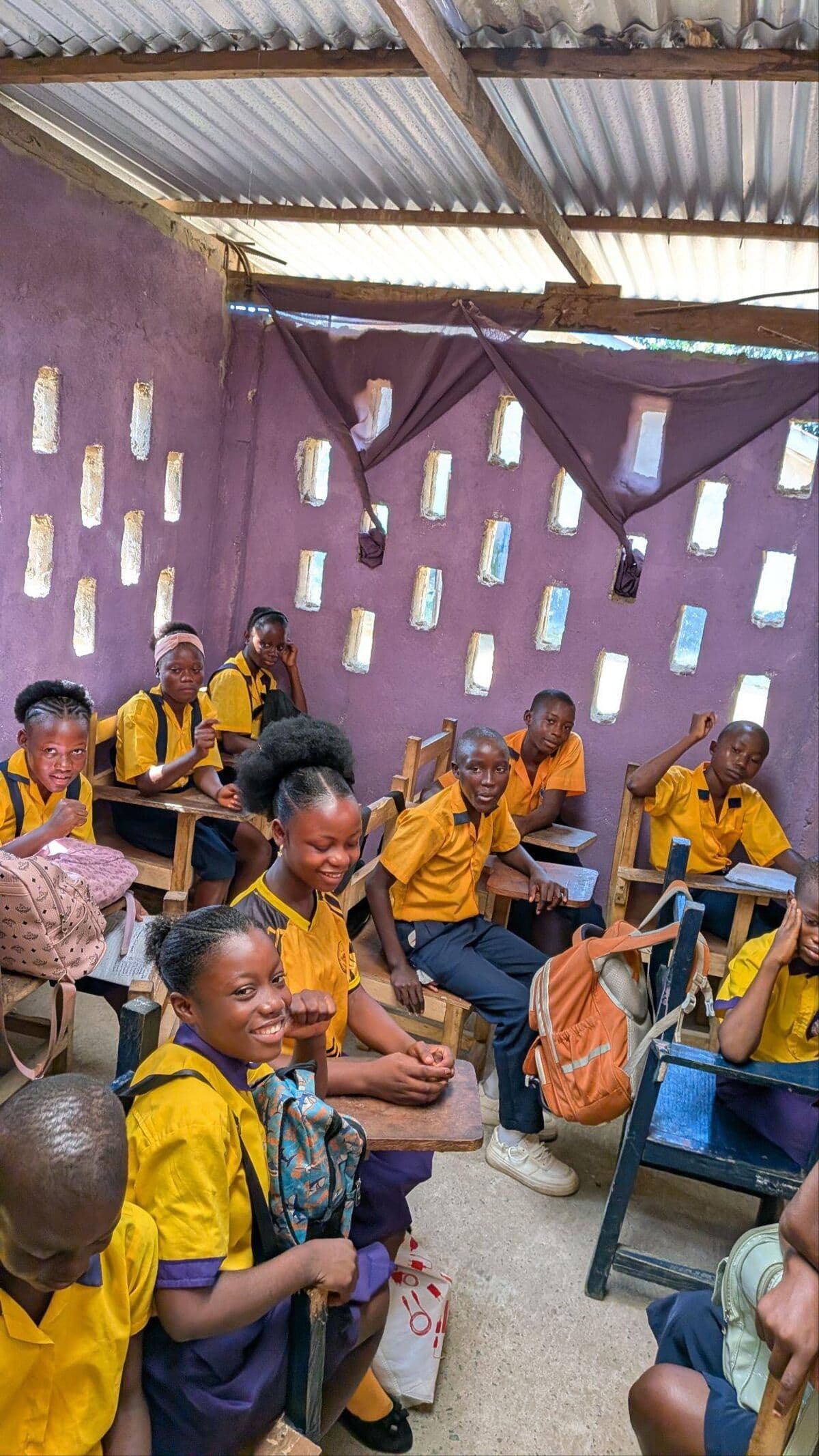 Students gathered for class at Champion Academy